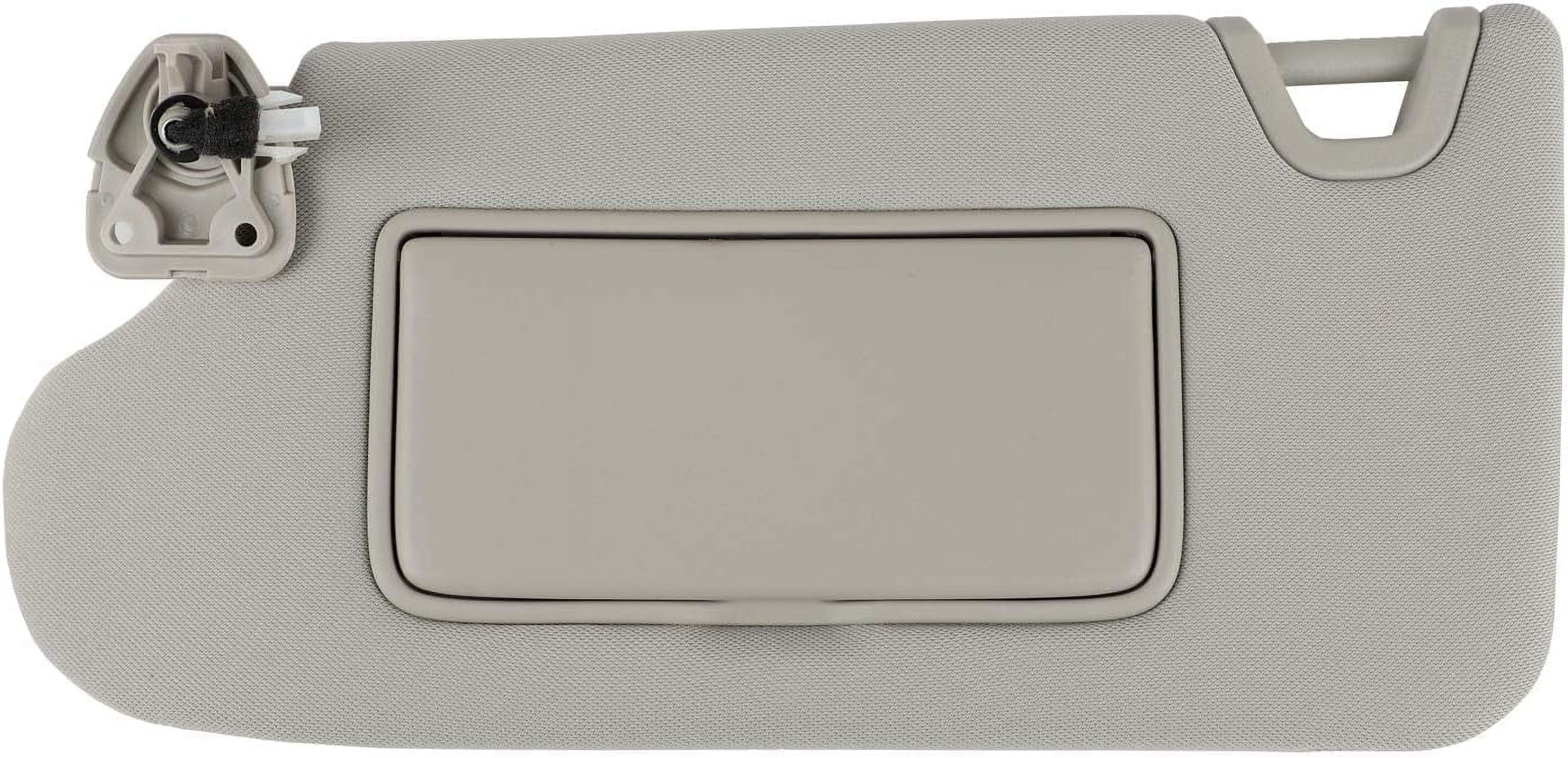 Left Driver Side Sun Visor Gray with Light, Without Sunroof Compatible