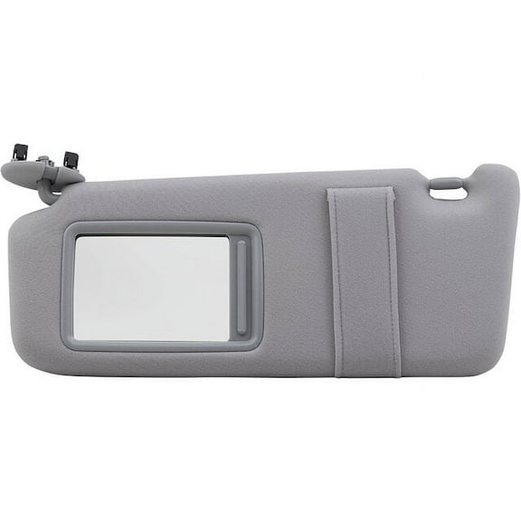 Left Driver Side Sun Visor - Gray - without Sunroof and Vanity Light - Compatible with 2007 - 2011 Toyota Camry Sedan 4-Door USA Built 2008 2009 2010