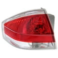 thumbnail image 1 of Left Driver Side Tail Light Assembly - with Chrome Insert - Compatible with 2008 - 2011 Ford Focus Sedan (Fits Coupe Models From 07/16/2008 Production) 2009 2010, 1 of 2