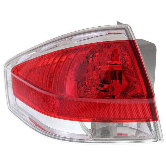Left Driver Side Tail Light Assembly - with Chrome Insert - Compatible with 2008 - 2011 Ford Focus Sedan (Fits Coupe Models From 07/16/2008 Production) 2009 2010