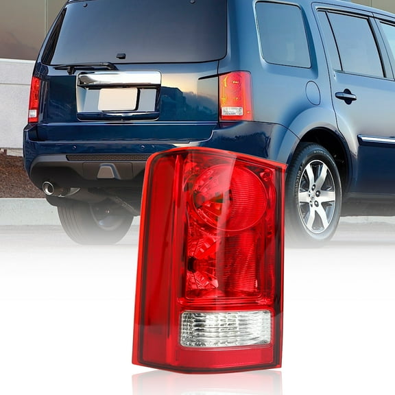 Left Driver Side Tail Light Compatible With 2009-2015 Honda Pilot Rear Light Housing Brake Lamps Replaces 33550SZAA01 (Left Driver Side)