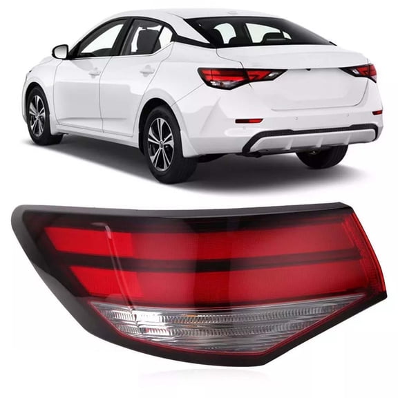 MZORANGE Left Driver Tail Light For Nissan Sentra 2020-23 Brake Outer Rear Stop Taillamp