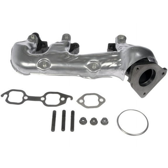 Left Exhaust Manifold - Compatible with 2003 - 2014 GMC Savana 1500 4.3L V6 2004 2005 2006 2007 2008 2009 2010 2011 2012 2013