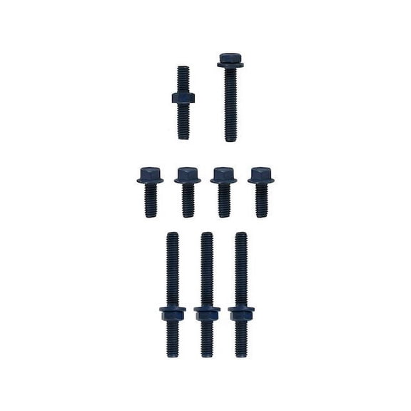Left Exhaust Manifold Hardware Kit - Compatible with 1977 - 1996 Ford F-150 1978 1979 1980 1981 1982 1983 1984 1985 1986 1987 1988 1989 1990 1991 1992 1993 1994 1995
