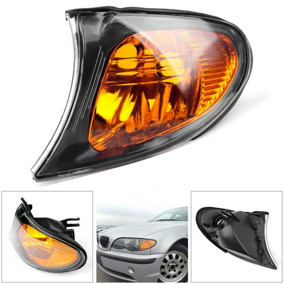 Left Front Indicator Turn Signal Yellow Corner Lights For BMW 3 Series E46 2002-2005