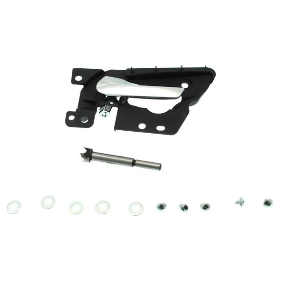 Left Front or Rear Interior Door Handle Compatible with 2006-2016 Chevrolet Impala Chrome Lever With Black Bezel With Lock Button 15289788 15289789 LTZ Police SS Eco LS Handle Assembly