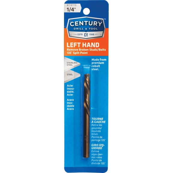 Left Hand Drill Bit - Pack of 2