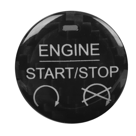 Left Hand Drive Carbon Fiber Start Stop Button Trim Decoration for Ford Mustang 2015-2019