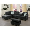 thumbnail image 1 of Left Hand Facing 98" Chaise Sectional With - Grey Linen Upholstery Charcoal Storage, 1 of 5