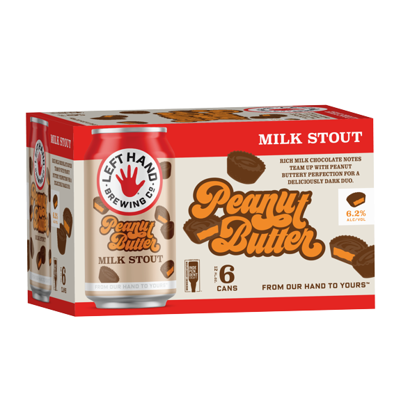 Left Hand Peanut Butter Milk Stout 6 Pack 12oz Cans