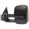 thumbnail image 1 of Left Hand Power Heated Manual Folding Telescopic Tow Door Mirror with Signal in Glass for 2003-2007 Silverado, Texture Black, 1 of 1