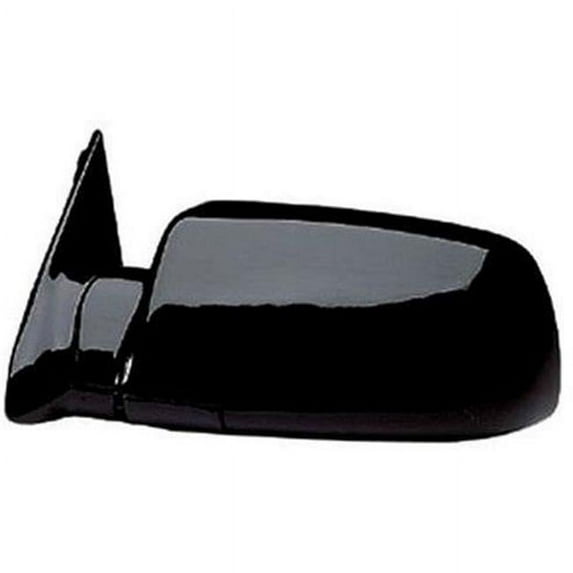 Left Hand Power Non-Heated Non-Folding Door Mirror for 1988-2002 C-K Pickup, Gloss Black