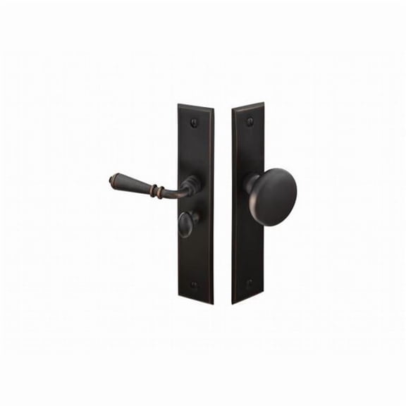 Left Hand Rectangular Style Screen Door Lock, Oil Rubbed Bronze