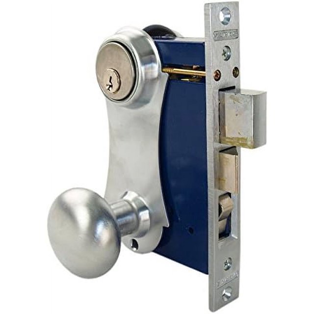 Left Hand Reverse Double Cylinder Entry UniLock Knob/Plate Mortise
