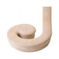 thumbnail image 1 of Left Hand Standard Volute Wood Handrail Fitting, White Oak, 1 of 1