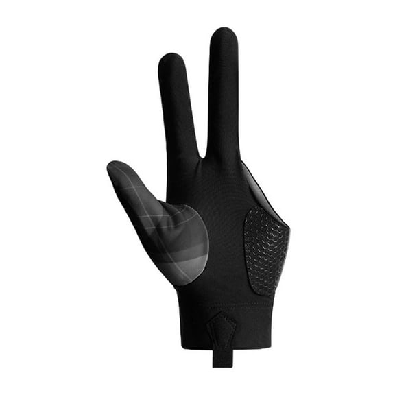 Left Hand Three-Finger Billiard Glove for Pool Players, Non-Slip Grip with Compression Fit, Polyester Material