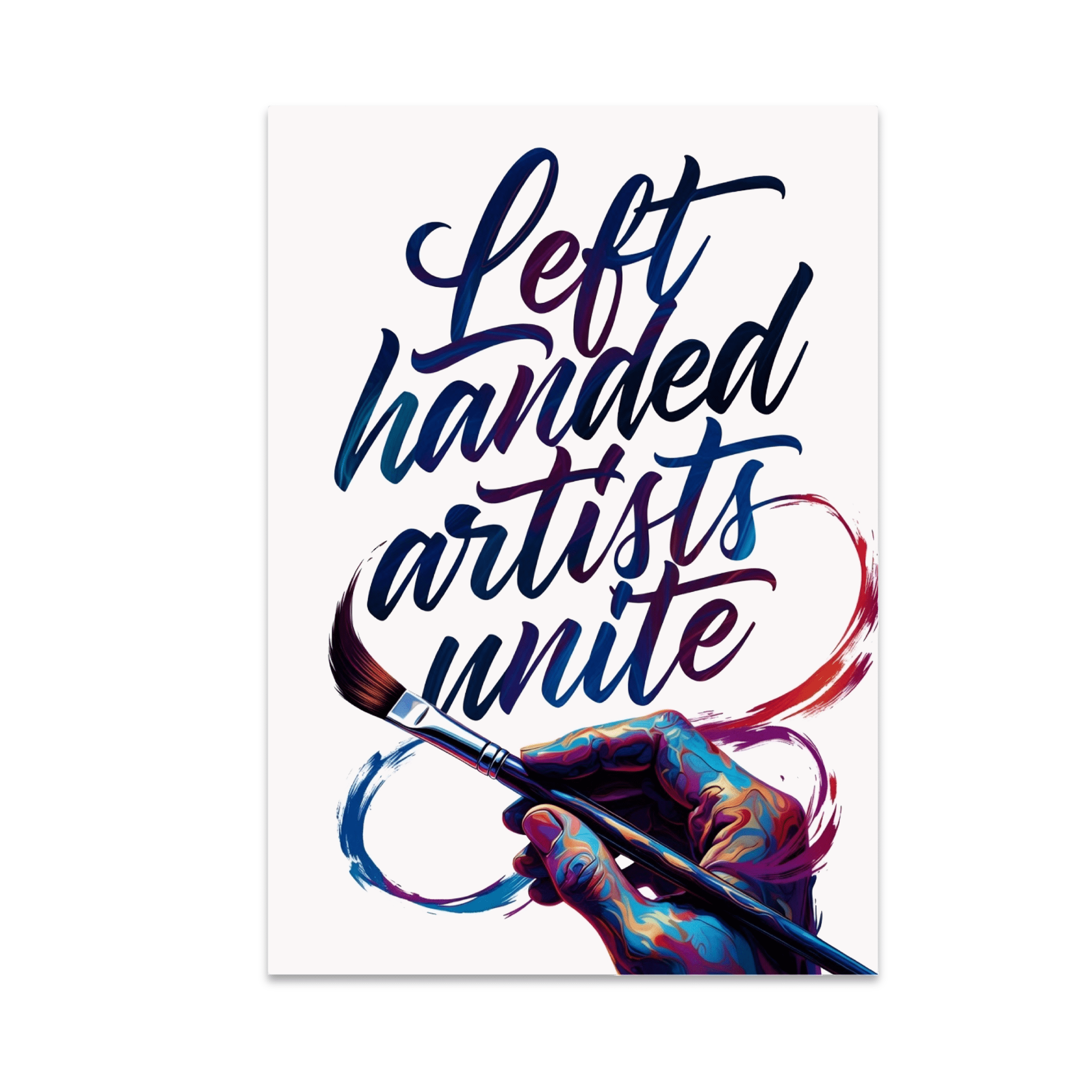 Left Hand Rint Left Handed Artists Unite - Left Handed Artist - 13x19 Poster Print ...