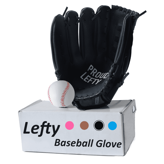 Left Handed Baseball Glove for Adult, Left Hand Throw Baseball Glove for Men & Women. Black, 13in