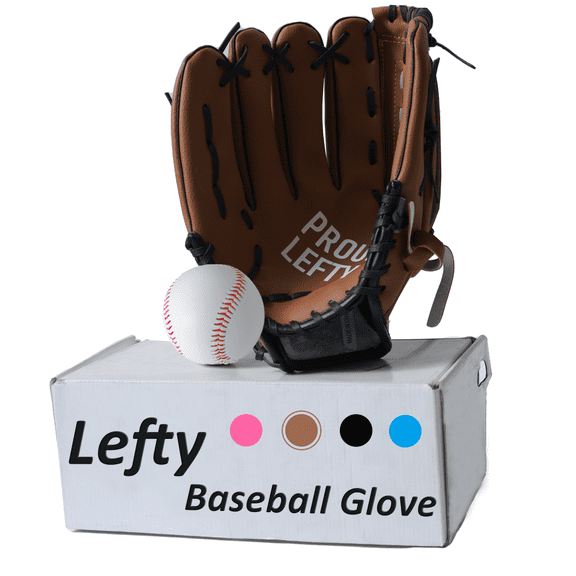 Left Handed Baseball Glove for Adult, Left Hand Throw Baseball Glove for Men & Women. Brown, 12in