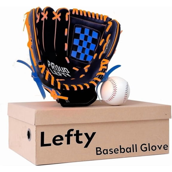 Left Handed Baseball Glove for Kids, Entry-Level Left Handed Baseball Glove, Durable Lefty Tball Gloves for Kids Youth Training. 11.5in, Age 7-11
