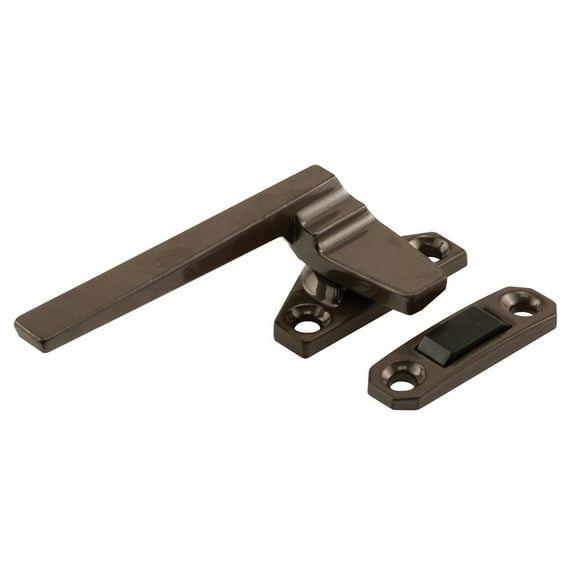 Left-Handed, Bronze, Casement Locking Handle with Offset Base
