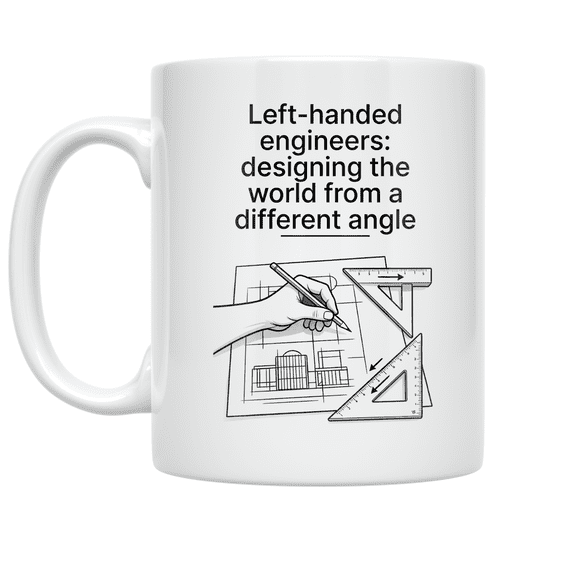 Left-Handed Engineer Humor - Left-Handed Person - 11 oz Ceramic Coffee Mug