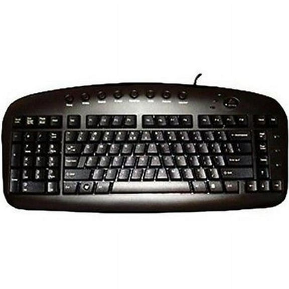 Left Handed Ergonomic Wired Keyboard - Black