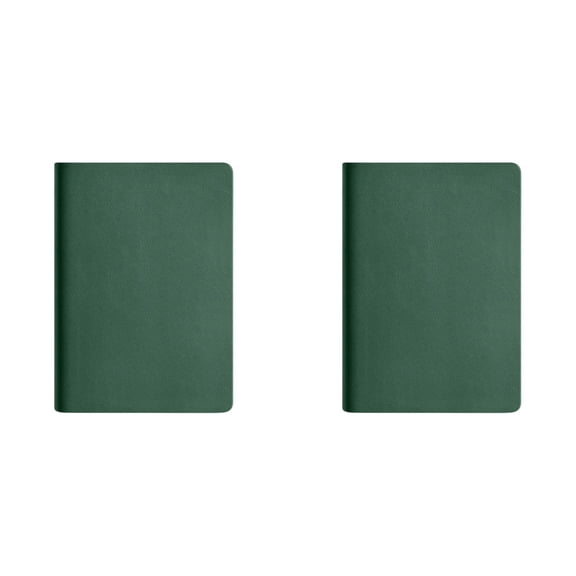 Left-Handed Friendly Sewn Notebook 2-Pack, A5 6"x8" Thickened Softcover, Smooth Bleed-Resistant Lined Paper for Work Home Journaling, No Smudge, By Harlik