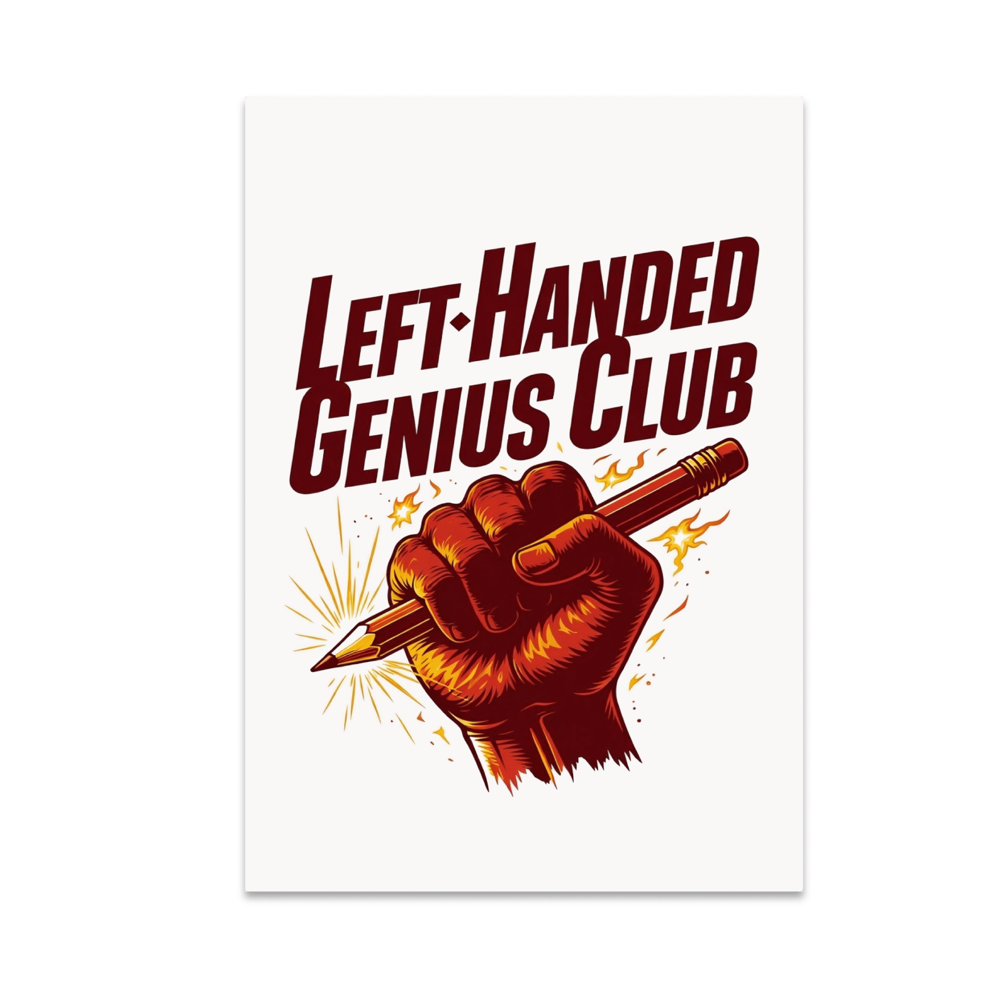 Left-Handed Genius Club Empowerment Art - Left-Handed Enthusiast ...