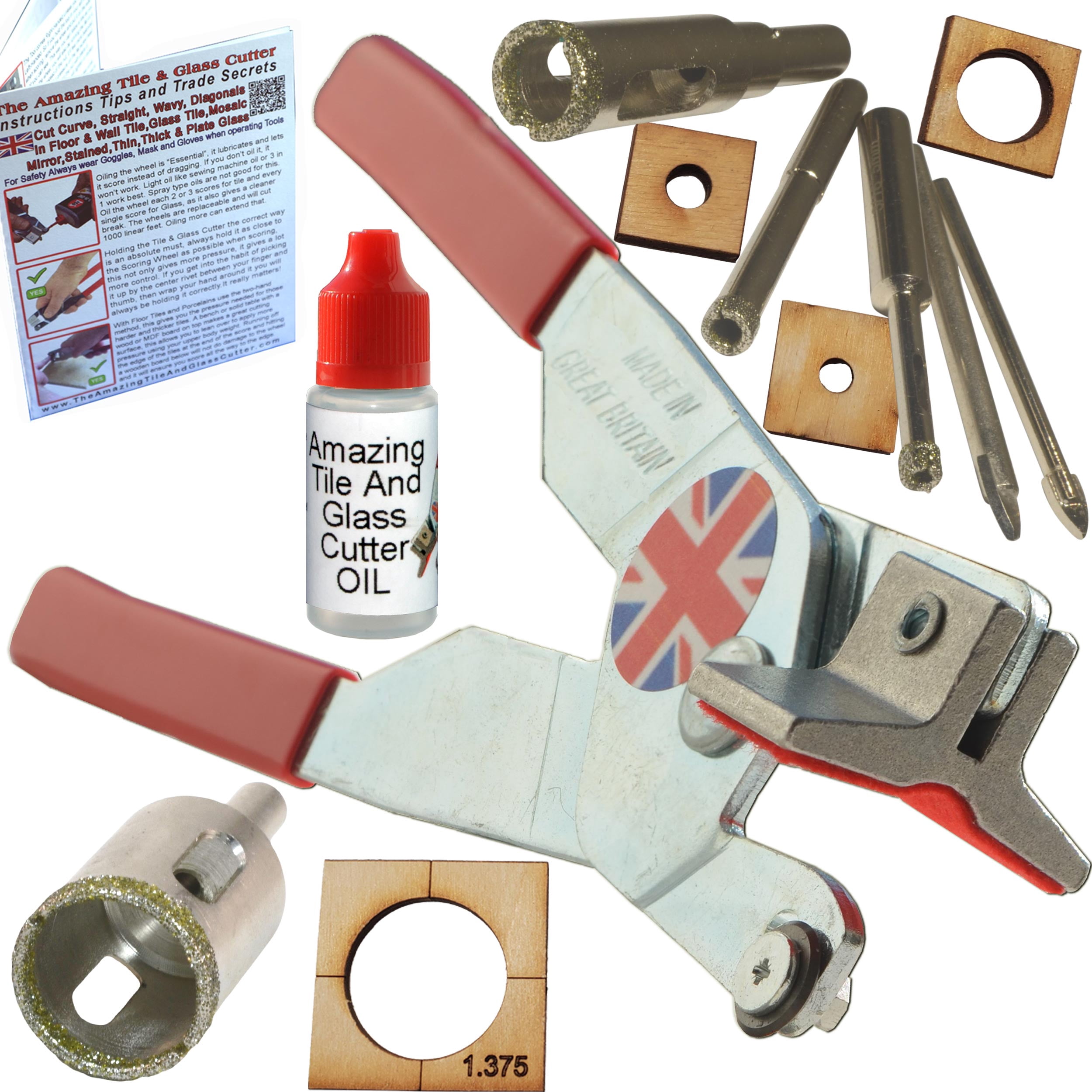 Left Handed Glass Cutter Tool for Stained Glass Kit with Diamond Glass ...