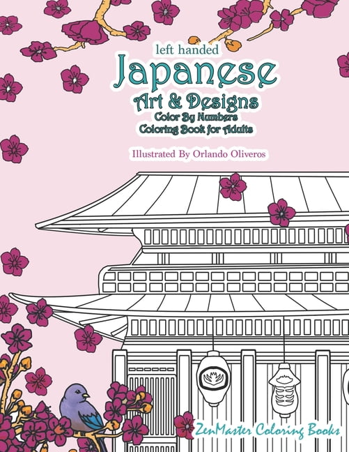 Left Handed Coloring Books Left Handed Japanese Art and Designs Color ...
