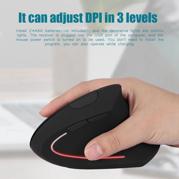 Left-Handed Mice, 2.4GHz Left-Handed Mouse, For PC Laptop Computer Notebook