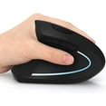 Left Handed Mouse, Rechargeable Left Hand Vertical Wireless Mouse 2.4G ...