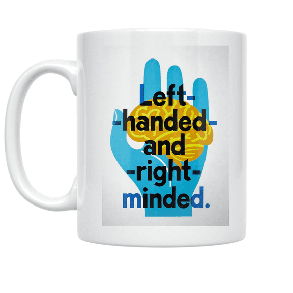 Left-Handed Pride Drinkware - Left-Handed Enthusiast - 11 oz Ceramic Coffee Mug