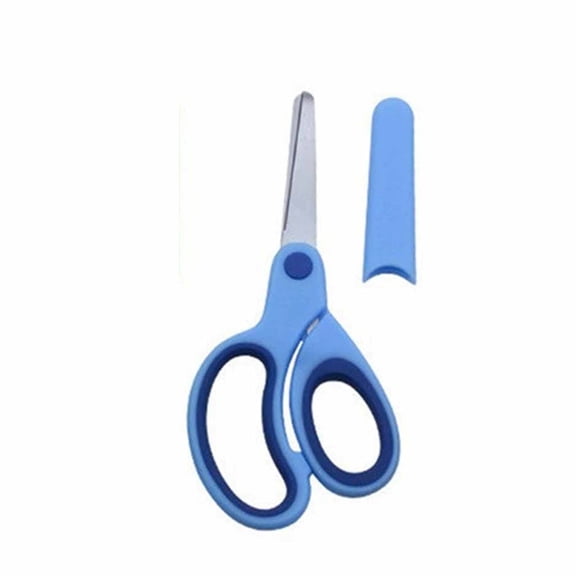 Left Handed Scissors - Ergonomic Lefty Scissors with Round Head Safety Design, Handcrafted Sleeve for Precision Cutting, c