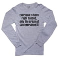 thumbnail image 1 of Left Handed Support - I Overcame Being Right Men's Long Sleeve Grey T-Shirt, 1 of 2