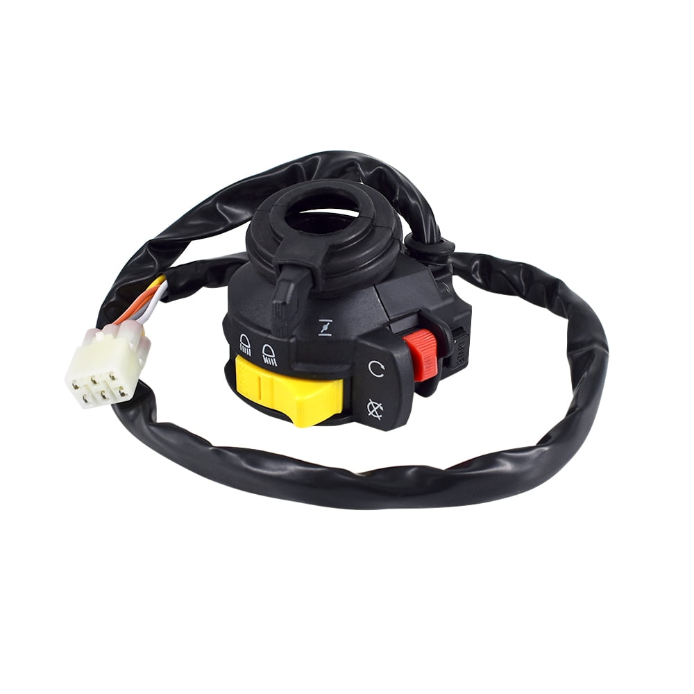 Left Handlebar Start Stop Headlight Switch Replacement for Suzuki Eiger 400 Kingquad 400 Vinson 500 Quadsport 250 Quadmaster 500 LT-A LT-F LT-Z #37400-27H00 37400-09F02