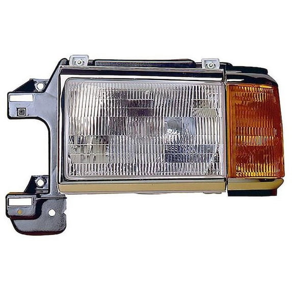 Left Headlight Assembly - Compatible with 1987 - 1991 Ford Bronco 1988 1989 1990