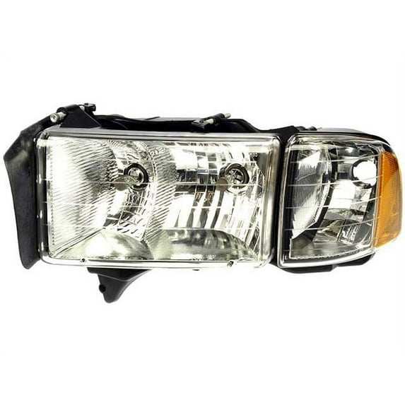 Left Headlight Assembly - Compatible with 1999 - 2002 Dodge Ram 2500 2000 2001