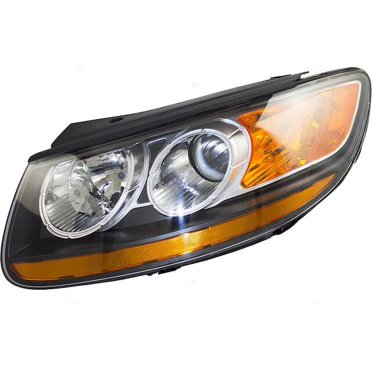 OEMASSIVE Headlight Set (Left+Right) For 2003-2006 Hyundai Santa Fe – Chrome Housing, Clear Lens, SAE DOT