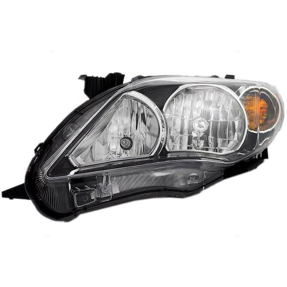 Left Headlight Assembly - Compatible with 2011 - 2012 Toyota Corolla