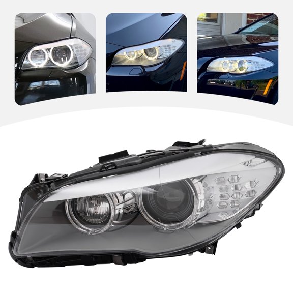 Left Headlight For 2011-2013 BMW 5-Series 528i xDrive/535i /550i NON-GT/Touring/M5/ActiveHybrid 5 Models