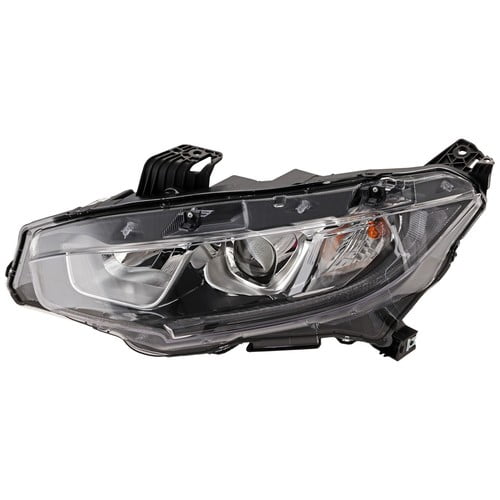 Left Headlight For Honda Civic 2016-2020 Hatchback Sedan Coupe Halogen w/ Bulb