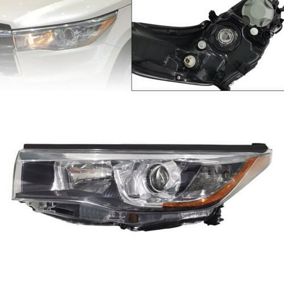 Left Headlight Halogen Headlamp for TOYOTA Highlander LE XLE 2014 2015 2016
