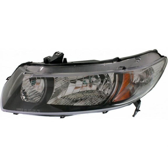 Left Headlight Lens Housing - Compatible with 2010 - 2011 Honda Civic Coupe