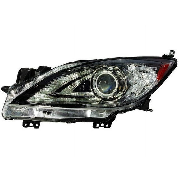 Left Headlight Lens Housing - Compatible with 2010 - 2013 Mazda 3 2011 2012