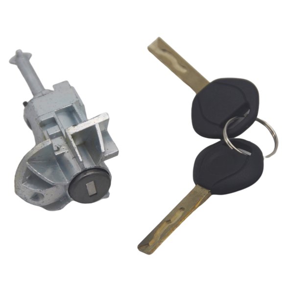 Left Lock Assembled - Complete Door Lock Cylinder with 2 Keys, For BMW E46 3 Series, Front Left Side