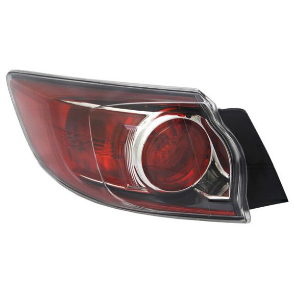 Left Outer Tail Light Assembly - Compatible with 2010 - 2013 Mazda 3 Hatchback 2011 2012