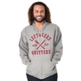 thumbnail image 1 of Left Overs Are for Quitters Unisex Fleece Graphic Zip Up Hoodie Brisco Brands 2X, 1 of 5