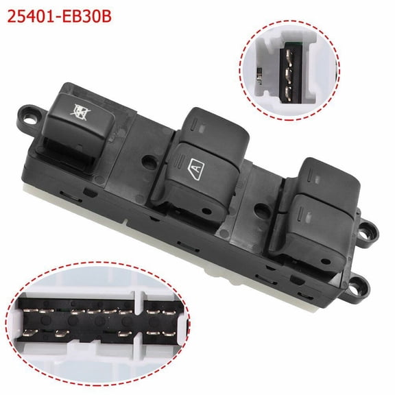 Left Power Window Switch For 2005-2016 Navara D40 Pathfinder Qashqai 25401-EB30B